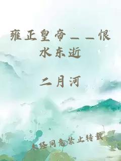 雍正皇帝——恨水东逝